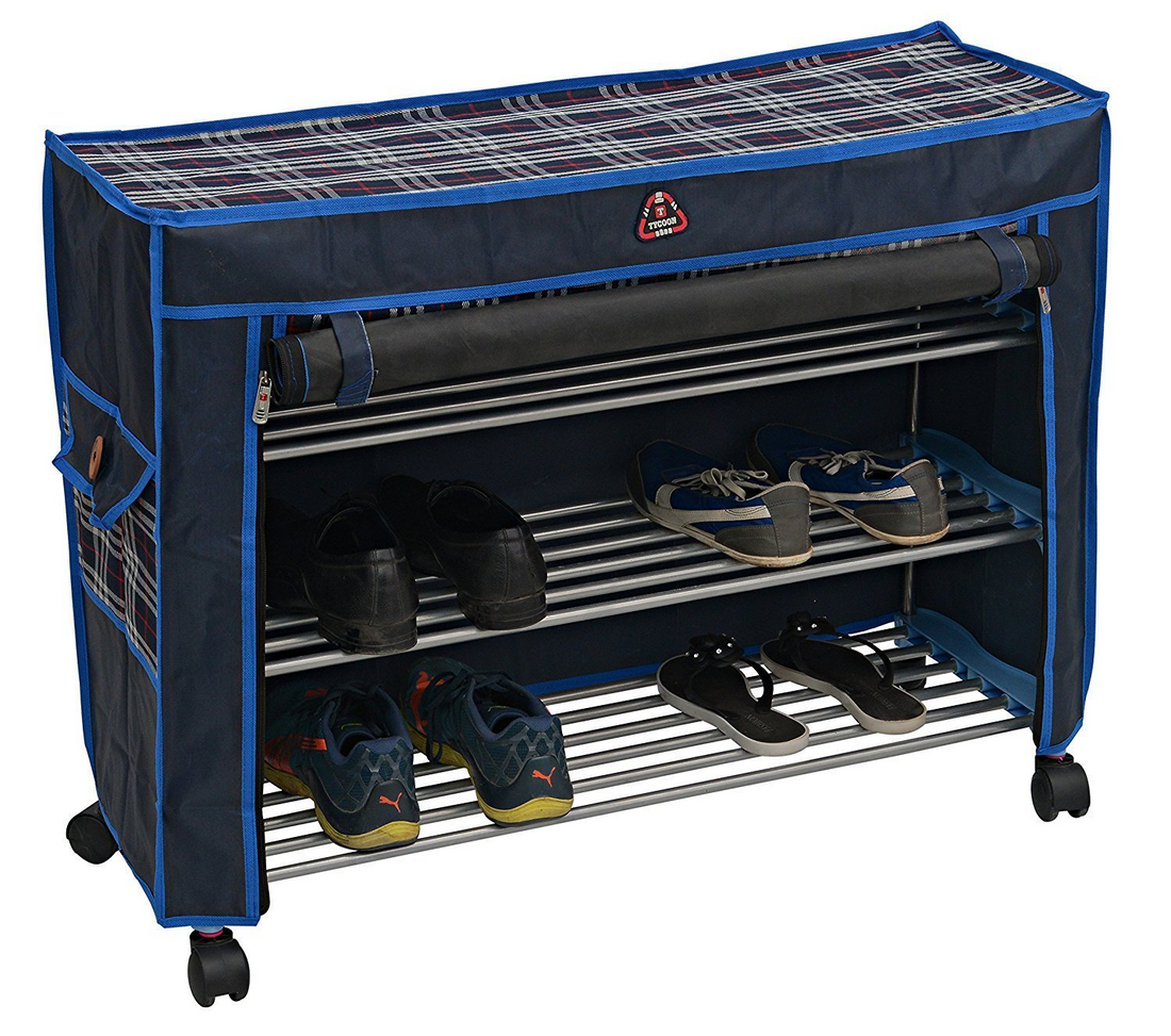 PARASNATH Trendy Cloth Shoe Rack with 3 Shelves 