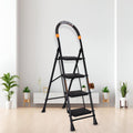 Parasnath GoUp 4 Step Foldable Steel Black Ladder 