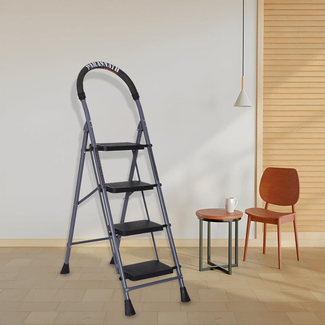 Parasnath GoUp 4 Step Grey Steel Ladder