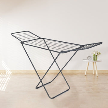 PARASNATH Winsome Cloth Drying Stand – Foldable, Lightweight, Durable Alloy Steel Laundry Rack for Indoor & Outdoor Use, Multiple Drying Rails, Made in India (Grey) - PARASNATH