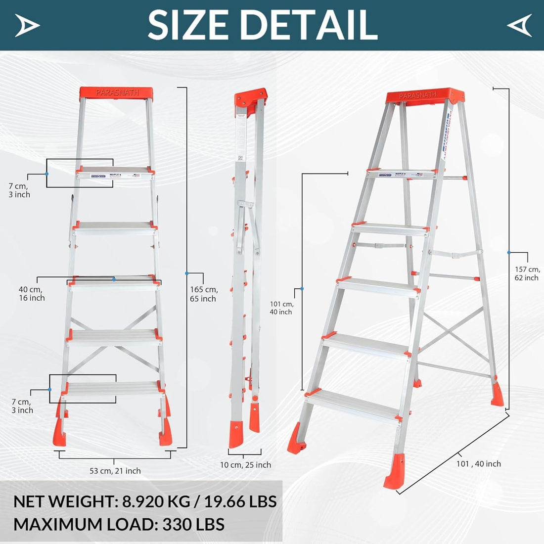PARASNATH 5 Step EasyDay Folding Ladder 