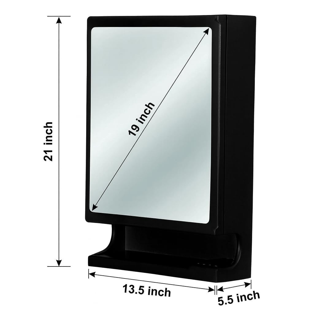 Parasnath New Look Black Bathroom Cabinet 