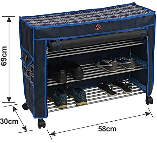 PARASNATH Trendy Cloth Shoe Rack with 3 Shelves 
