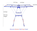 Parasnath Winsome Modular Cloth Dryer Stand Pre-Assembled Foldable for Home Laundry