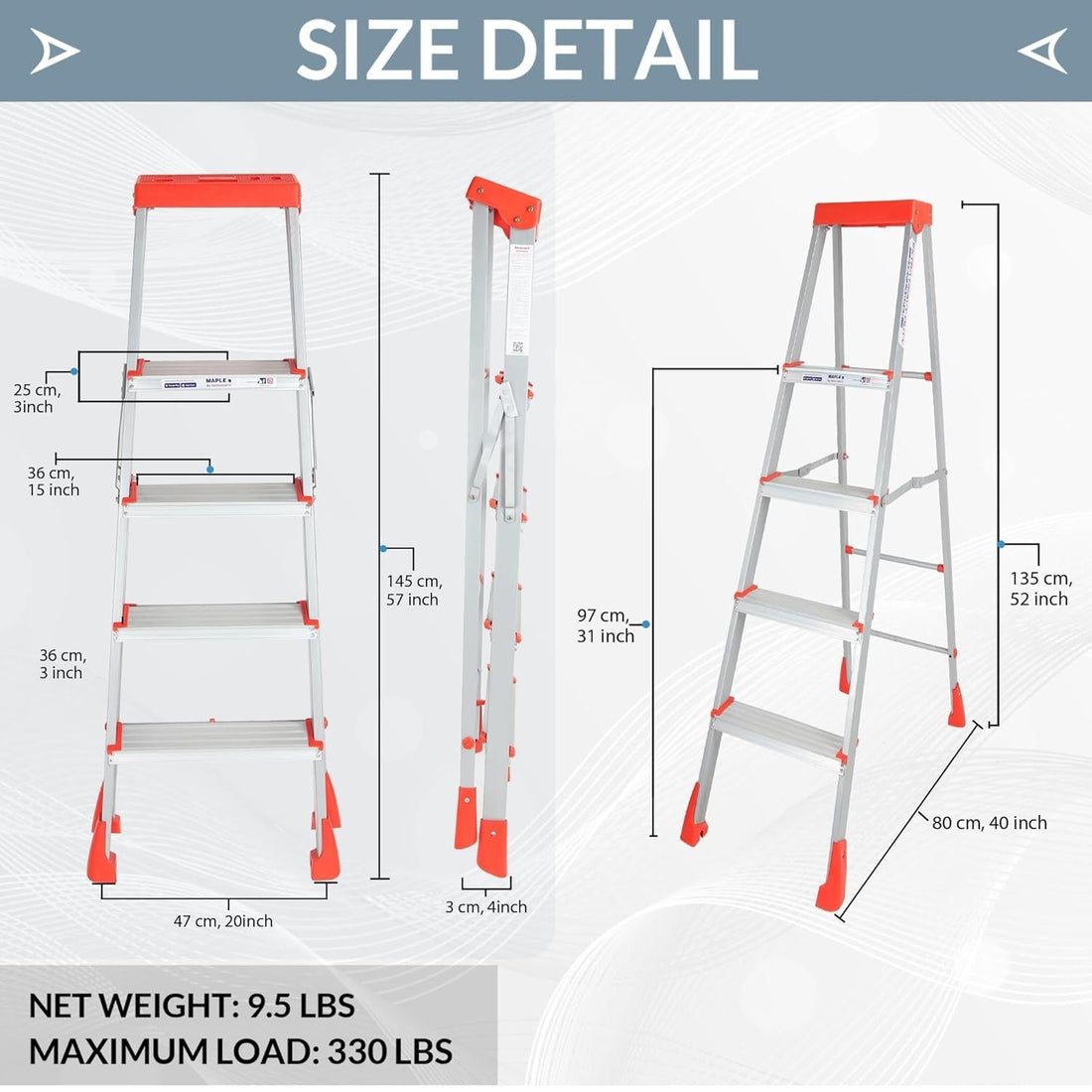 PARASNATH 4 Step EasyDay Folding Ladder 