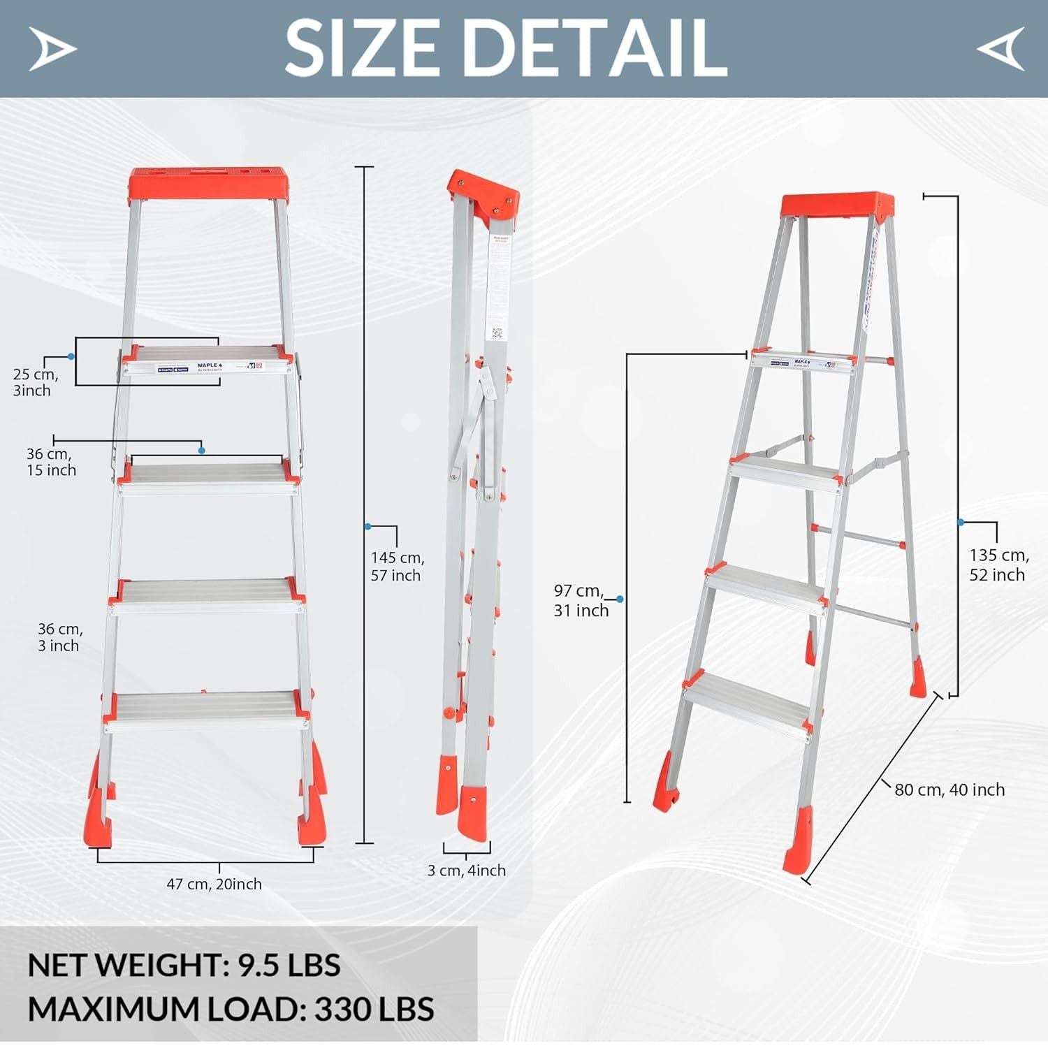 PARASNATH 4 Step EasyDay Folding Ladder 