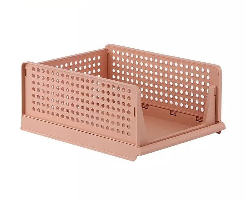 PARASNATH Stylera Extra Large Wardrobe Organizer for Clothes – Foldable & Stackable Storage Box with Lid | Closet Organizer Bin for Clothes, Sarees, Toys, Bedsheets & More Organizer – Pink Color (Set of 2) - PARASNATH
