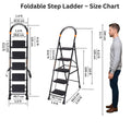 Parasnath GoUp 5 Step Foldable Steel Black Ladder