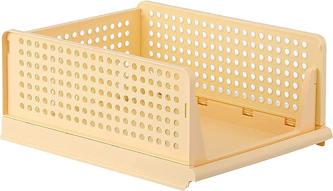 PARASNATH Stylera Extra Large Wardrobe Organizer for Clothes – Foldable & Stackable Storage Box with Lid | Closet Organizer Bin for Clothes, Sarees, Toys, Bedsheets & More Organizer – Yellow Color (Set of 1) - PARASNATH