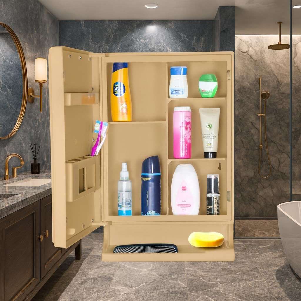 Parasnath New Look Nut Brown Bathroom Cabinet 
