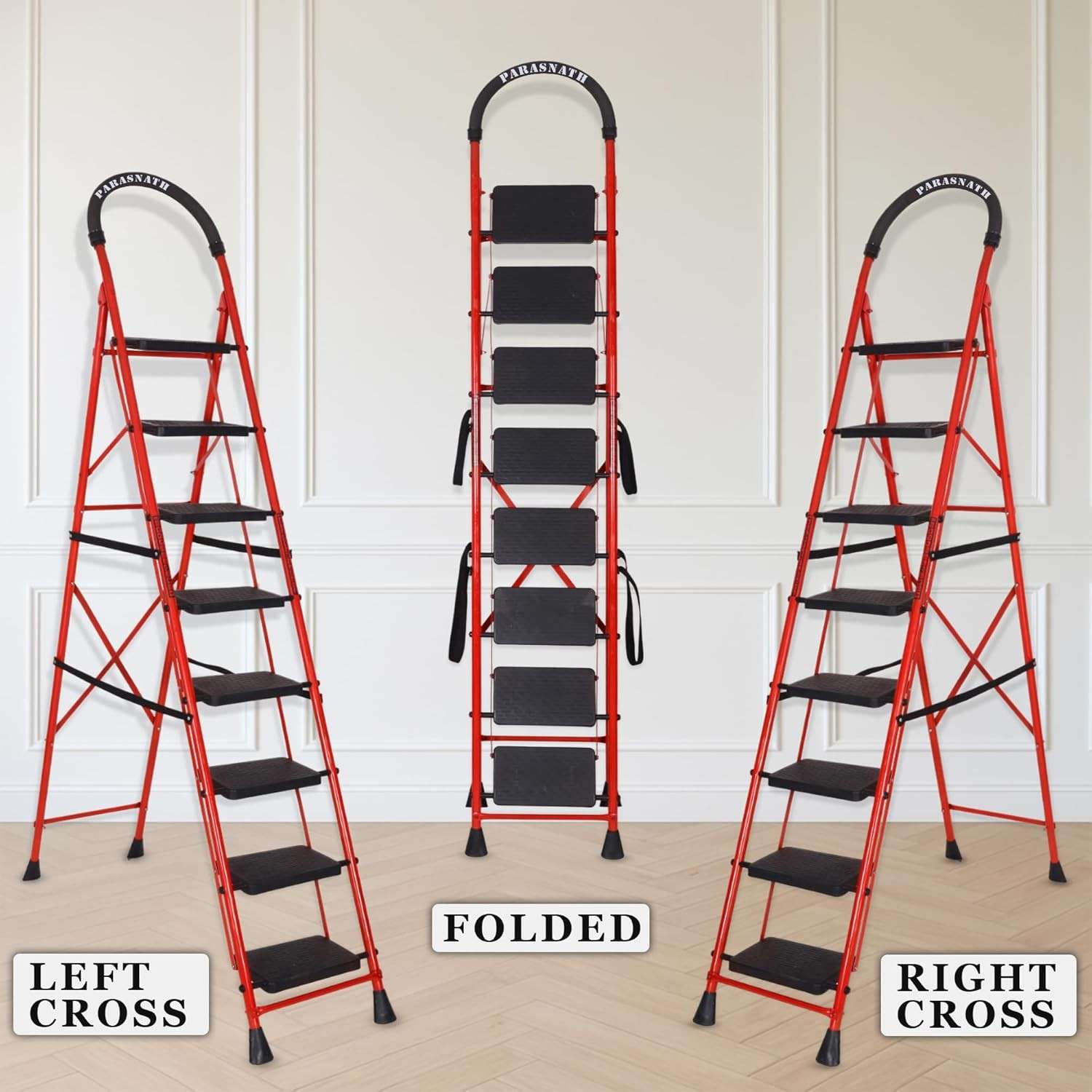 Parasnath GoUp 8 Step Foldable Steel Ladder