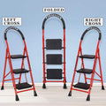 Parasnath GoUp 3 Step Red Steel Foldable Ladder