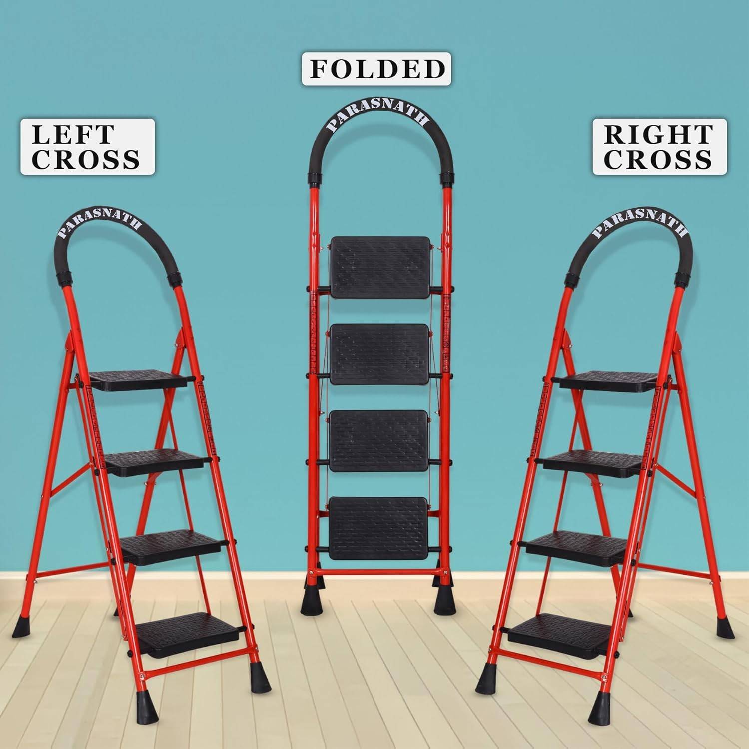 Parasnath GoUp 4 Step Foldable Steel Ladder 