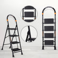 Parasnath GoUp 4 Step Foldable Steel Black Ladder 