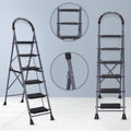 Parasnath GoUp 6 Step Foldable Steel Grey Step Ladder