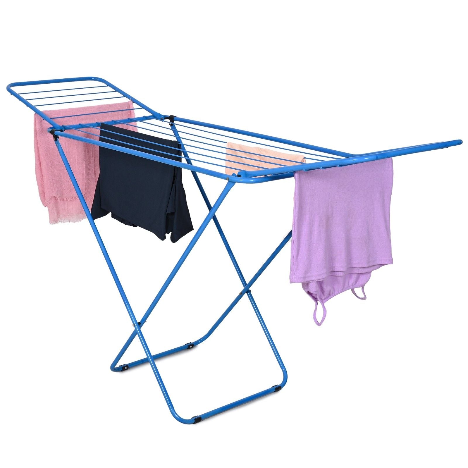 PARASNATH Winsome Cloth Drying Stand – Foldable, Lightweight, Durable Alloy Steel Laundry Rack for Indoor & Outdoor Use, Multiple Drying Rails, Made in India (Blue) - PARASNATH