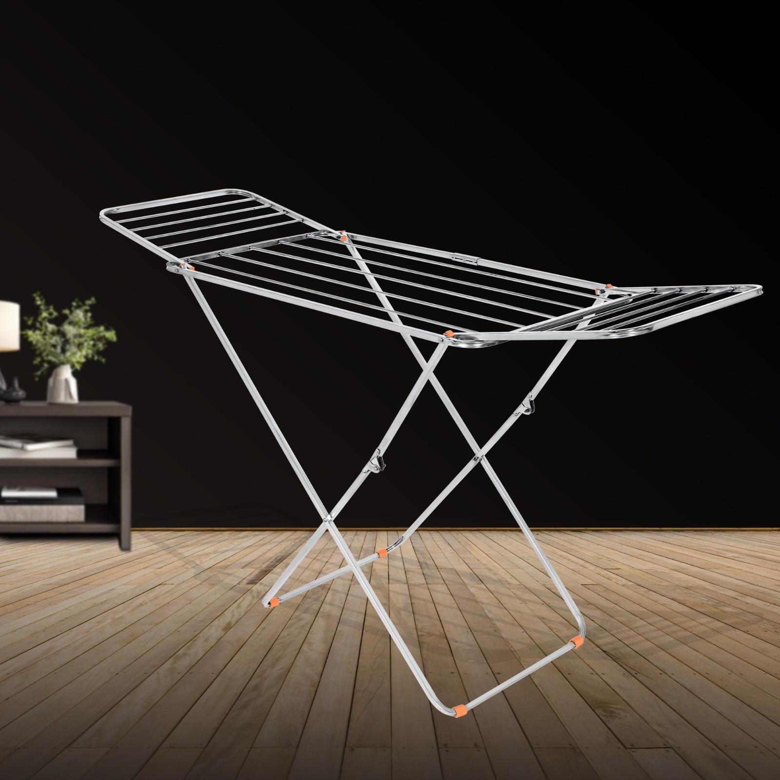PARASNATH SpaceDry Large Stainless Steel Clothes Drying Stand – Foldable & Rust-Proof for Home, Balcony & Outdoor Use – Made in India - PARASNATH