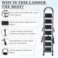 Parasnath GoUp 7 Step Foldable Steel Grey Step Ladder – Heavy-Duty and Lightweight Step Ladder with Anti-Skid Wide Plastic Steps, Safety Handle, High Reach Platform for Home, Kitchen, Office, Warehouse Use - 6 Year Manufacturer Warranty - Made in India - PARASNATH