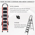 Parasnath GoUp 7 Step Red Steel Foldable Ladder