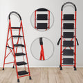 Parasnath GoUp 6 Step Red Steel Foldable Ladder