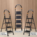 Parasnath GoUp 4 Step Foldable Steel Black Ladder 