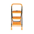 Parasnath Kohinoor 3 Step Heavy-Duty Folding Ladder – Strong Alloy Steel Step Ladder with Wide Anti-Slip Steps, 3.2 Ft Height, Rust-Resistant, Space-Saving Design for Home, Kitchen, Office & Shop Use – Made in India (Orange) - PARASNATH
