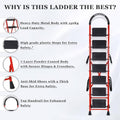 Parasnath GoUp 7 Step Red Steel Foldable Ladder