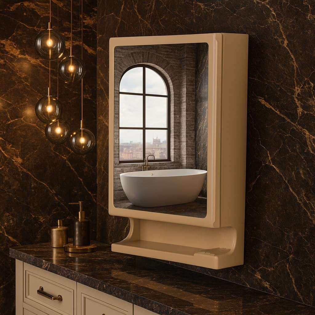 Parasnath New Look Nut Brown Bathroom Cabinet 
