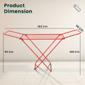 PARASNATH Winsome Cloth Drying Stand – Foldable, Lightweight, Durable Alloy Steel Laundry Rack for Indoor & Outdoor Use, Multiple Drying Rails, Made in India (Red) - PARASNATH