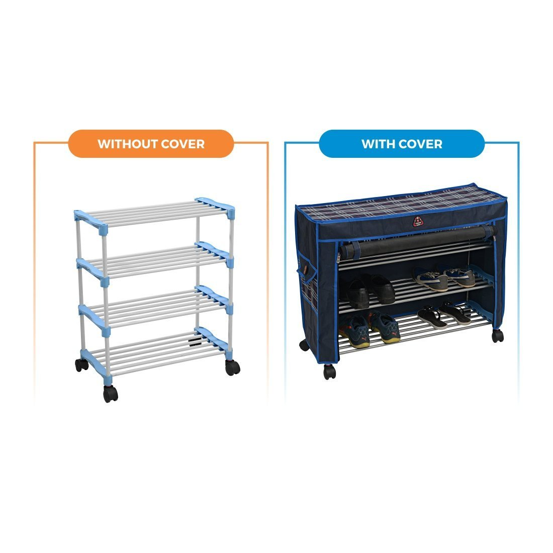 PARASNATH Trendy Cloth Shoe Rack with 3 Shelves 
