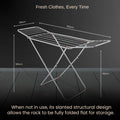 PARASNATH SpaceDry Large Stainless Steel Clothes Drying Stand – Foldable & Rust-Proof for Home, Balcony & Outdoor Use – Made in India - PARASNATH