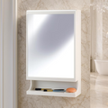 Parasnath New Look White Bathroom Cabinet with Mirror