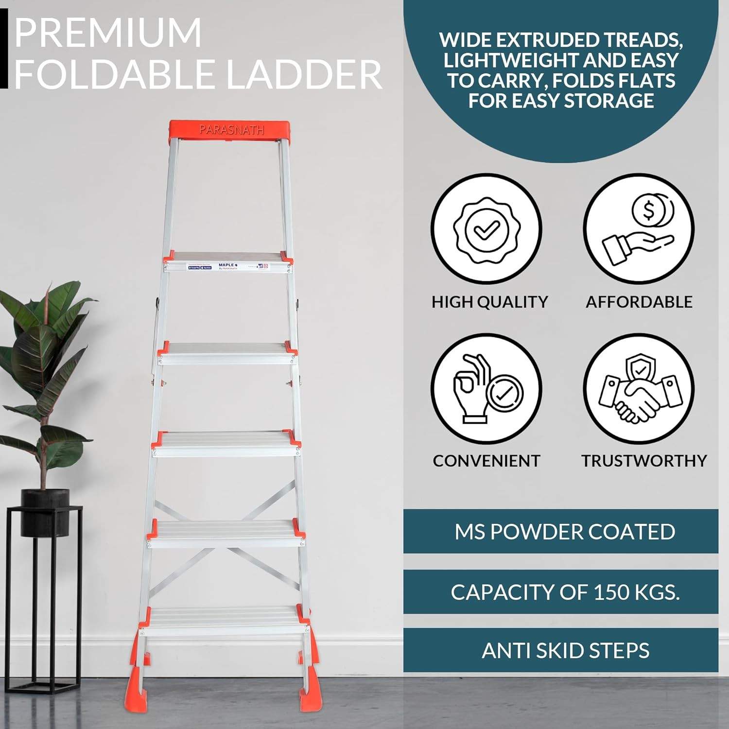 PARASNATH 5 Step EasyDay Folding Ladder 