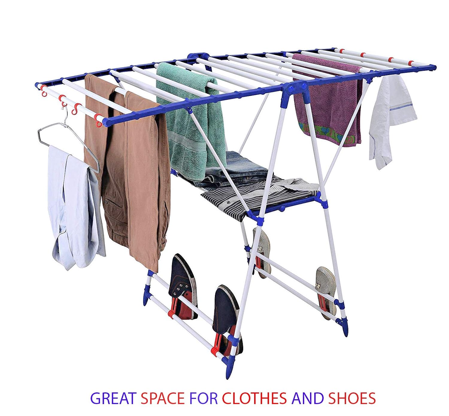 Parasnath Winsome Modular Cloth Dryer Stand Pre-Assembled Foldable for Home Laundry