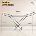 PARASNATH Winsome Cloth Drying Stand – Foldable, Lightweight, Durable Alloy Steel Laundry Rack for Indoor & Outdoor Use, Multiple Drying Rails, Made in India (Grey) - PARASNATH