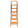 Parasnath Kohinoor 6 Step Heavy-Duty Folding Ladder – Strong Alloy Steel Step Ladder with Wide Anti-Slip Steps, 6.2 Ft Height, Rust-Resistant, Space-Saving Design for Home, Kitchen, Office & Shop Use – Made in India (Orange) - PARASNATH