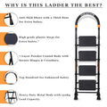 Parasnath GoUp 4 Step Foldable Steel Black Ladder 
