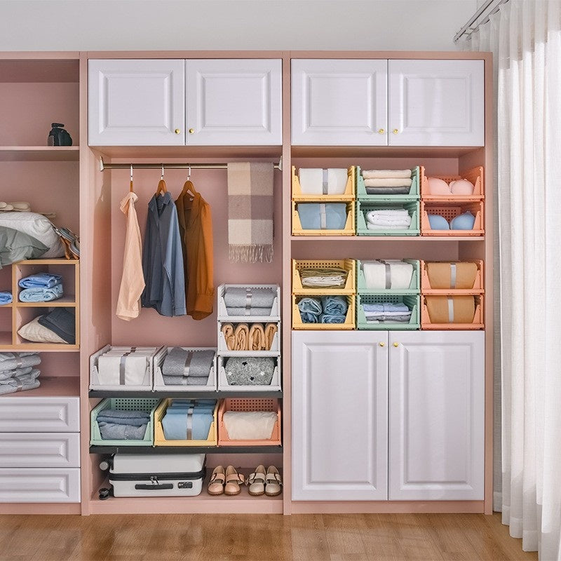Parasnath Pink Foldable Wardrobe Organizer 