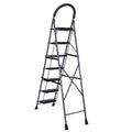 Parasnath GoUp 7 Step Foldable Steel Grey Step Ladder – Heavy-Duty and Lightweight Step Ladder with Anti-Skid Wide Plastic Steps, Safety Handle, High Reach Platform for Home, Kitchen, Office, Warehouse Use - 6 Year Manufacturer Warranty - Made in India - PARASNATH