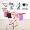 PARASNATH Winsome Cloth Drying Stand – Foldable, Lightweight, Durable Alloy Steel Laundry Rack for Indoor & Outdoor Use, Multiple Drying Rails, Made in India (Red) - PARASNATH