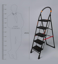 Heavy Duty 5-Step Folding Ladder 5.2 Ft – Parasnath Black Diamond