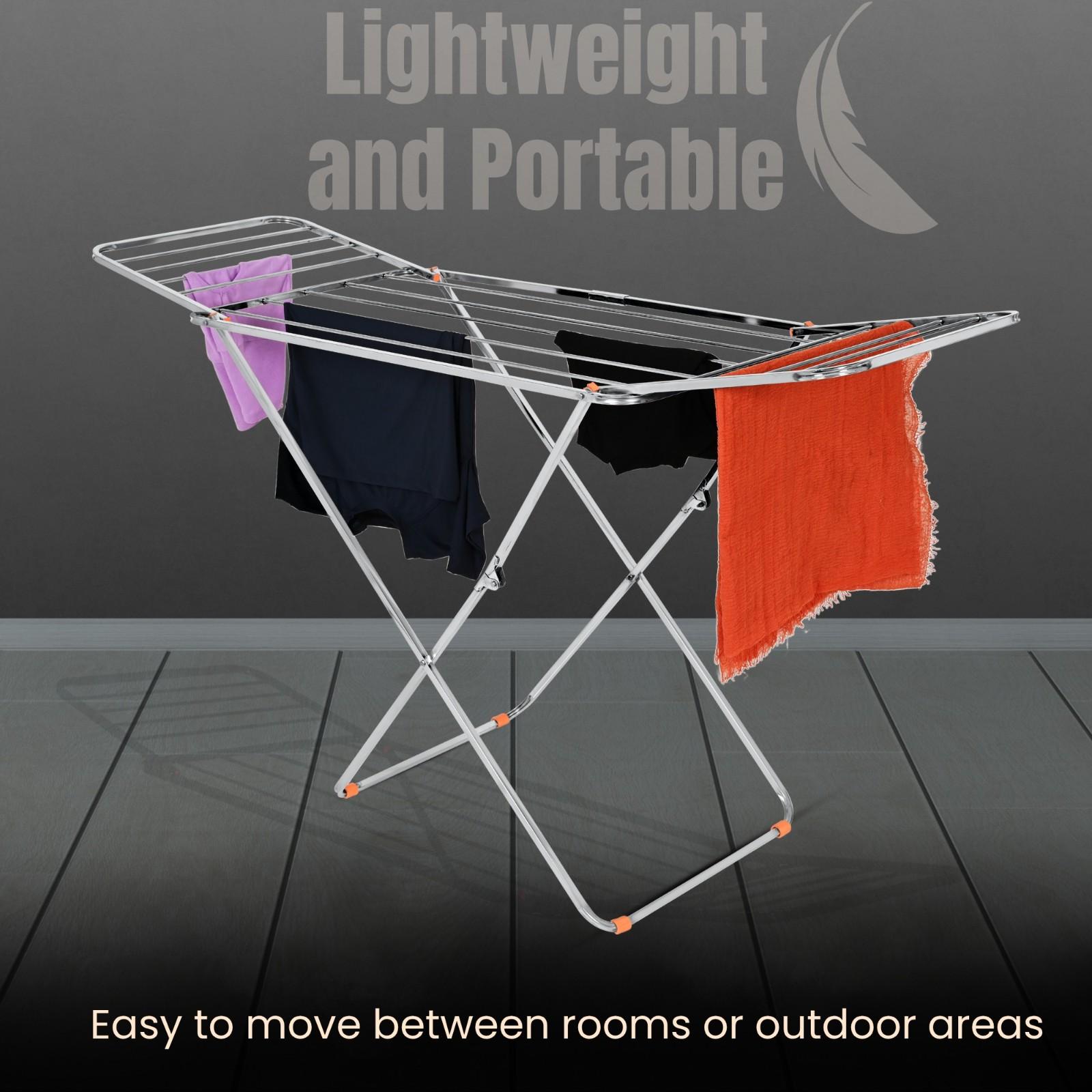 PARASNATH SpaceDry Large Stainless Steel Clothes Drying Stand – Foldable & Rust-Proof for Home, Balcony & Outdoor Use – Made in India - PARASNATH