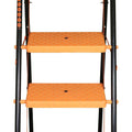 Parasnath Kohinoor 4 Step Heavy-Duty Folding Ladder – Strong Alloy Steel Step Ladder with Wide Anti-Slip Steps, 4.2 Ft Height, Rust-Resistant, Space-Saving Design for Home, Kitchen, Office & Shop Use – Made in India (Orange) - PARASNATH