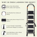 Parasnath GoUp 5 Step Foldable Steel Black Ladder