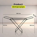 PARASNATH Winsome Cloth Drying Stand – Foldable, Lightweight, Durable Alloy Steel Laundry Rack for Indoor & Outdoor Use, Multiple Drying Rails, Made in India (Black) - PARASNATH