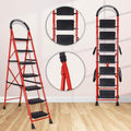 Parasnath GoUp 7 Step Red Steel Foldable Ladder