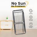 PARASNATH Winsome Cloth Drying Stand – Foldable, Lightweight, Durable Alloy Steel Laundry Rack for Indoor & Outdoor Use, Multiple Drying Rails, Made in India (Grey) - PARASNATH