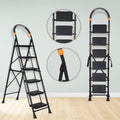 Parasnath GoUp 6 Step Foldable Steel Black Ladder