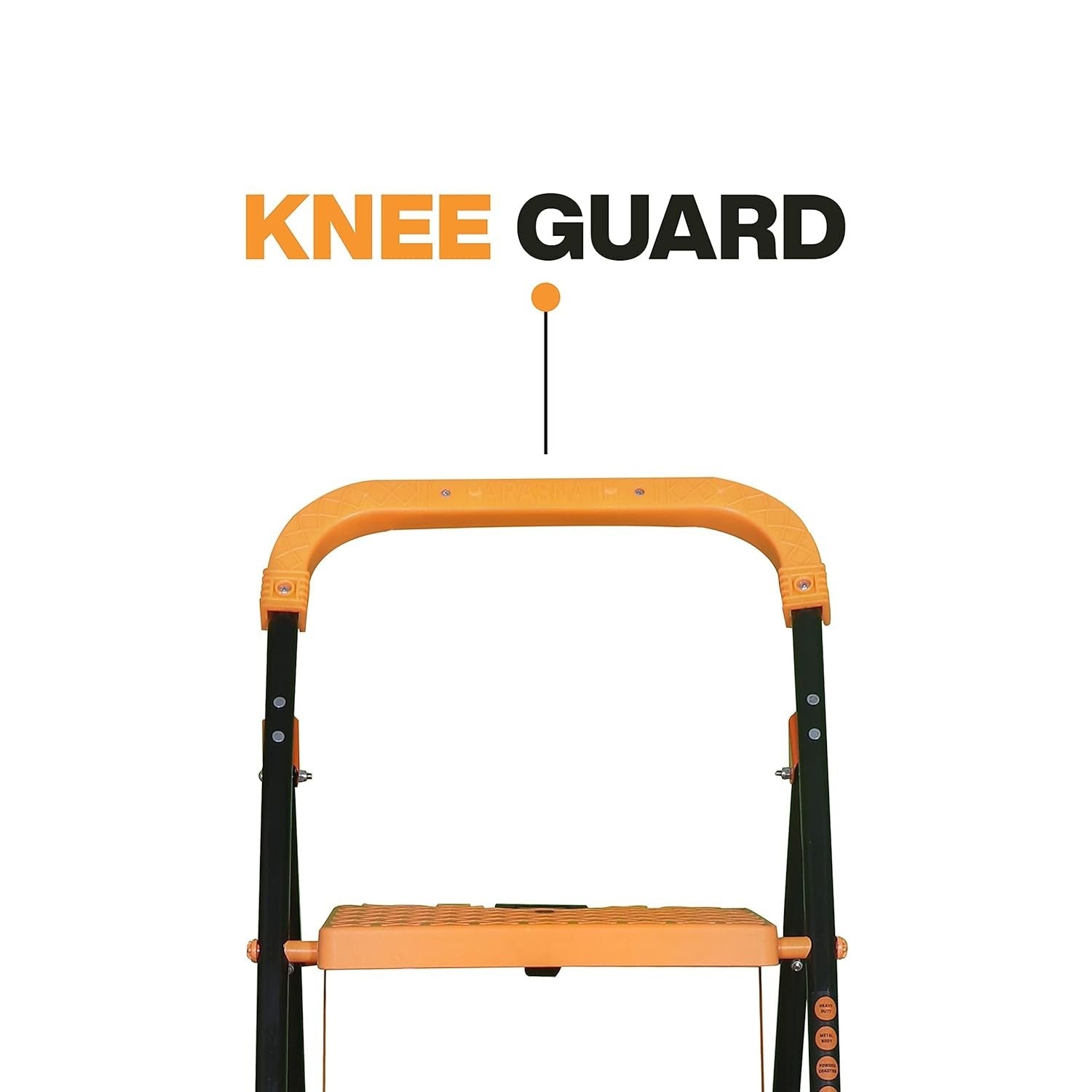 Parasnath Kohinoor 5 Step Heavy-Duty Folding Ladder – Strong Alloy Steel Step Ladder with Wide Anti-Slip Steps, 5.2 Ft Height, Rust-Resistant, Space-Saving Design for Home, Kitchen, Office & Shop Use – Made in India (Orange) - PARASNATH