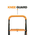 Parasnath Kohinoor 3 Step Heavy-Duty Folding Ladder – Strong Alloy Steel Step Ladder with Wide Anti-Slip Steps, 3.2 Ft Height, Rust-Resistant, Space-Saving Design for Home, Kitchen, Office & Shop Use – Made in India (Orange) - PARASNATH